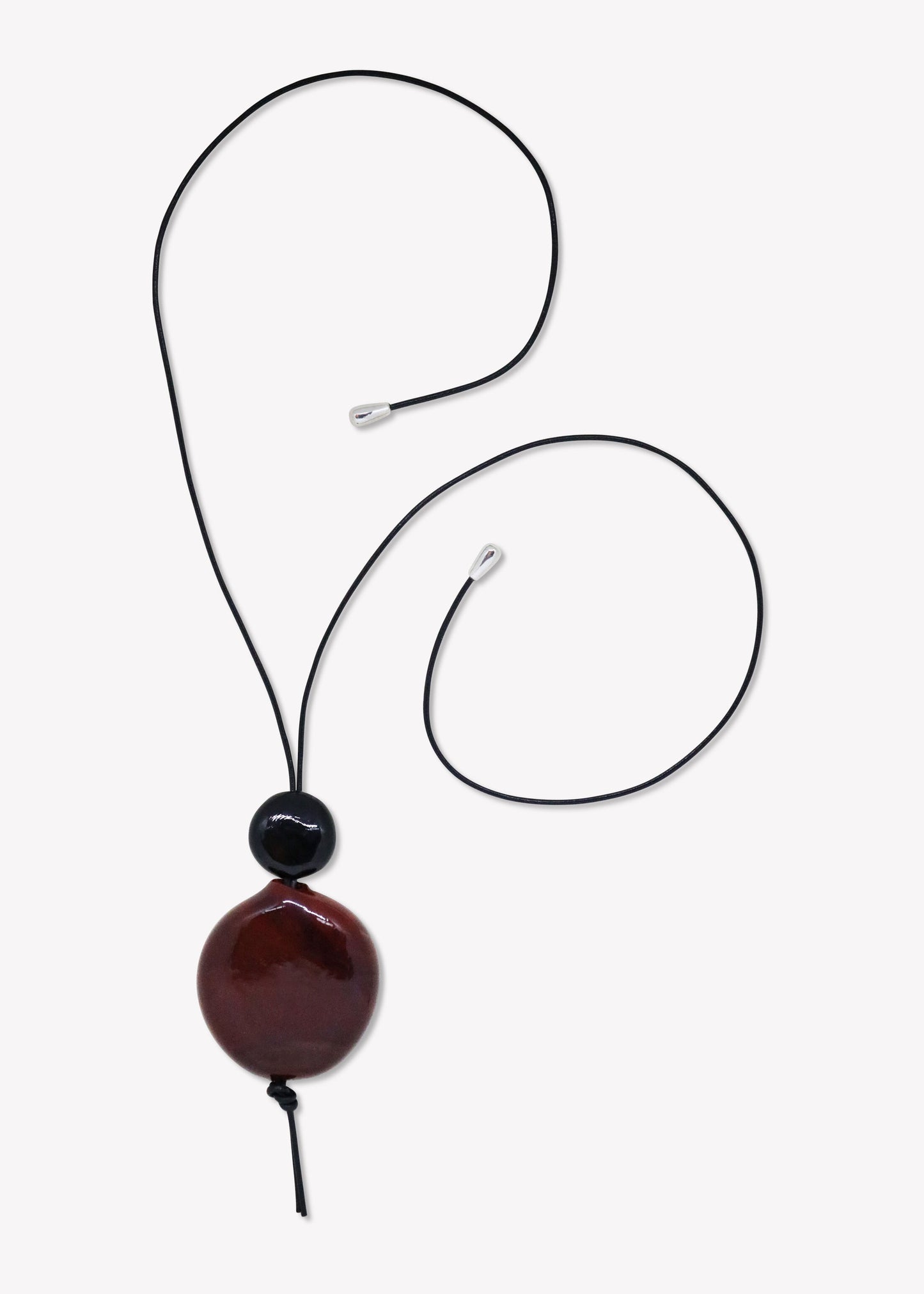 Oxblood & Black Dreamcatcher Pendant